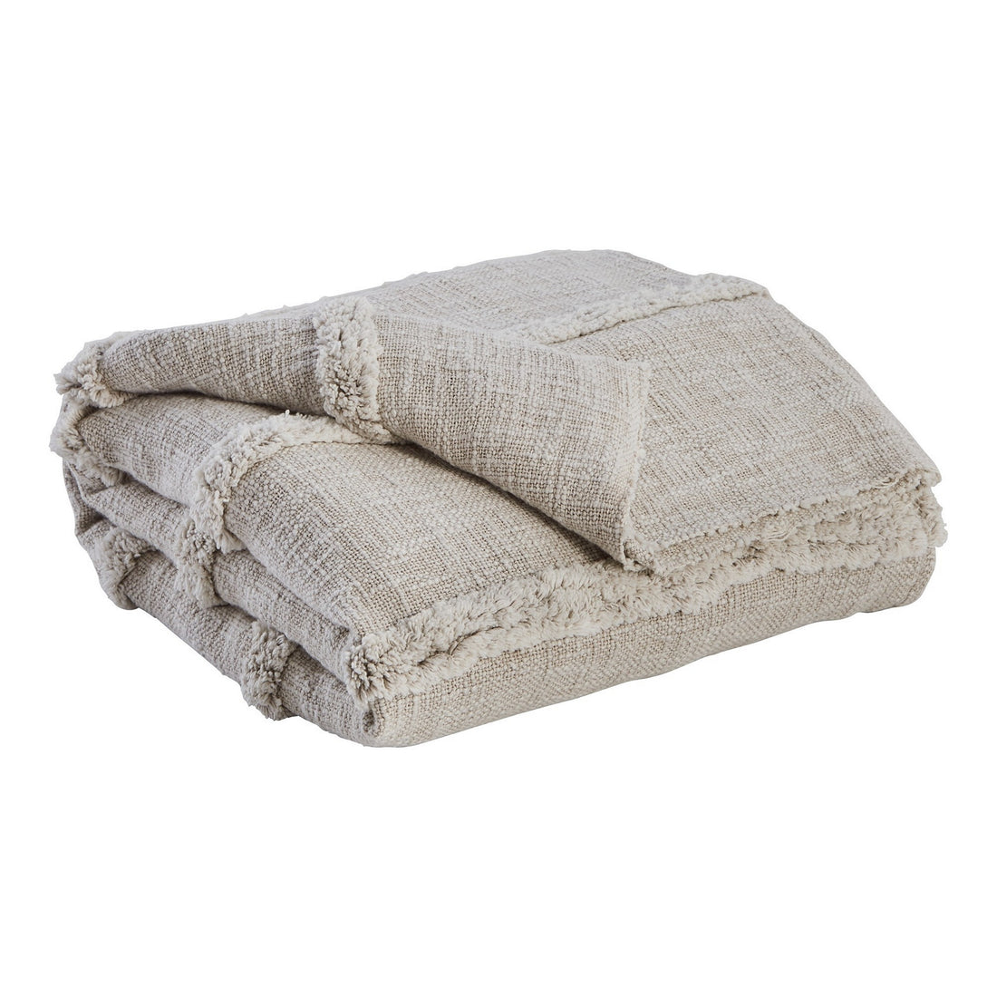 60 Inch Modern Soft Cotton Throw Blanket, Stonewashed Stripe Design, Gray Gray Cotton