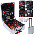 899Pcs Home Repair Tool Set Kit For Men, Toolbox Storage Case With 4 Drawers, General Household Tool Kit With Rolling Tool Box, Tool Set Kit For Maintenance, Garden, Homeowner, Handyman ,Silver Case
