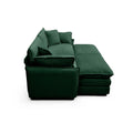 Two Seater Theater Sofa With 2 Footrest, 2 Seater Sofa With Ottoman For Small Living Spaces,Green Corduroy Green Corduroy 2 Seat