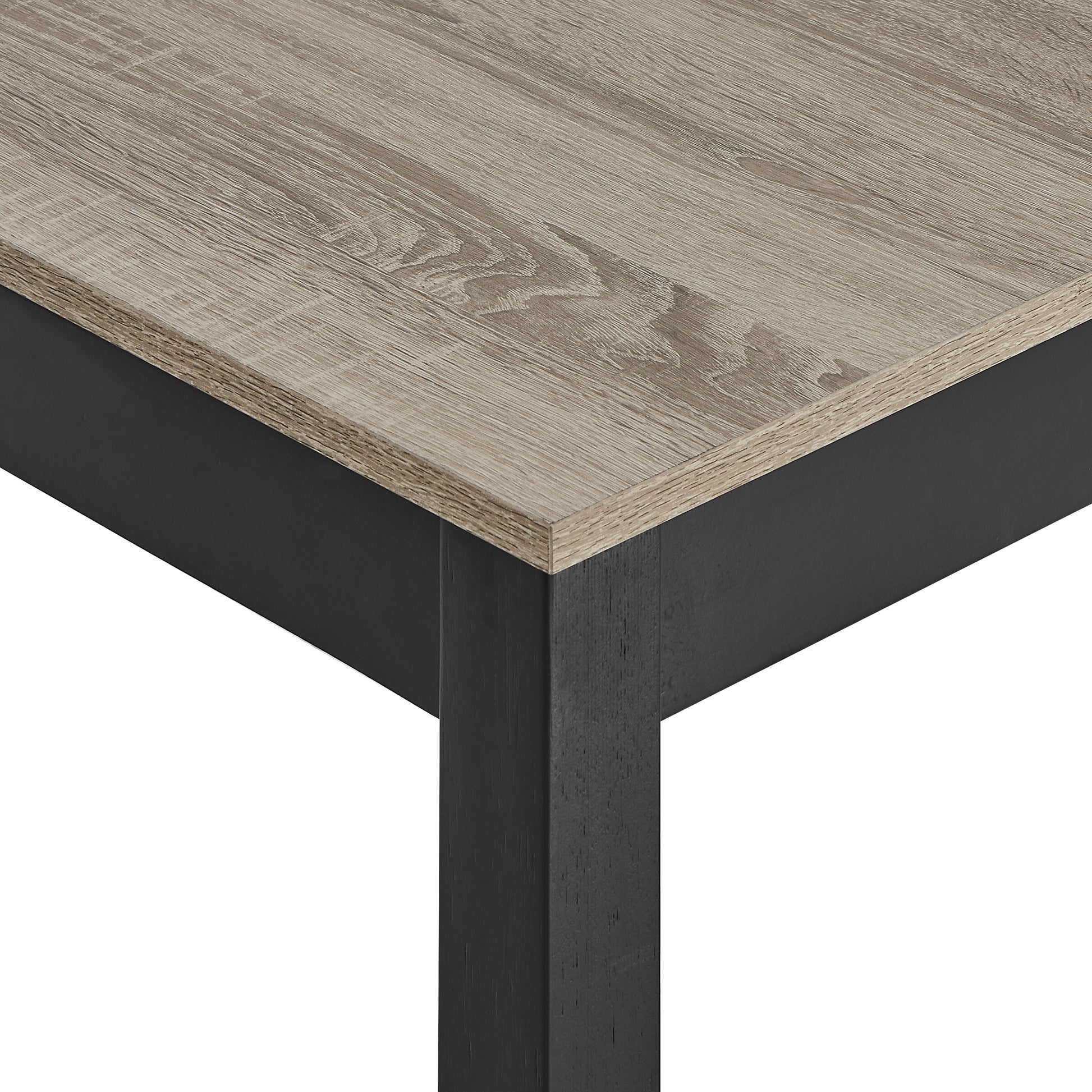 1Pc Contemporary Rectangular Two Toned Finish Dining Table Rustic Brown Black Finish Dining Room Wooden Furniture Black,Brown Seats 8 Dining Room Contemporary,Farmhouse,Transitional Rectangular Wood