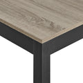 5Pc Contemporary Dining Set Rectangular Table Two Tone Finish Gray Upholstered Chairs Wooden Leg Dining Room Furniture Black Wood Wood Black,Brown,Gray Seats 4 Wood Dining Room 48 Inches