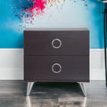 Elms Espresso Finish Accent Table Espresso Synthetic Wood