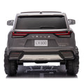 Licensed Lexus Lx600 24V Two Seater Kids Ride On Car W Parents Control,Seat Width 20 Inches,2Wd,Four Wheel Suspension,Bluetooth,Mp3,Music,Adjustable Volume,Power Display,Speeds 1.86 3.11Mph For Kids. Gray Polypropylene