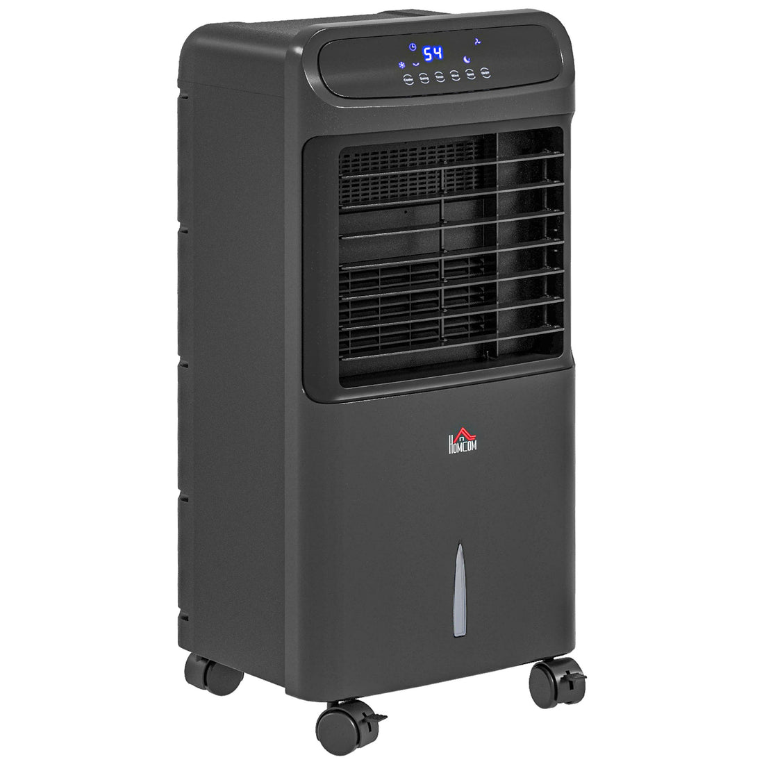Homcom 32" Evaporative Air Cooler With 3.2 Gal Water Tank, 60 Oscillating, 3 In 1 Ice Cooling Fan, Portable Swamp Cooler With Humidifier For Home Office, 3 Modes, 3 Speeds, 12H Timer, Remote, Black