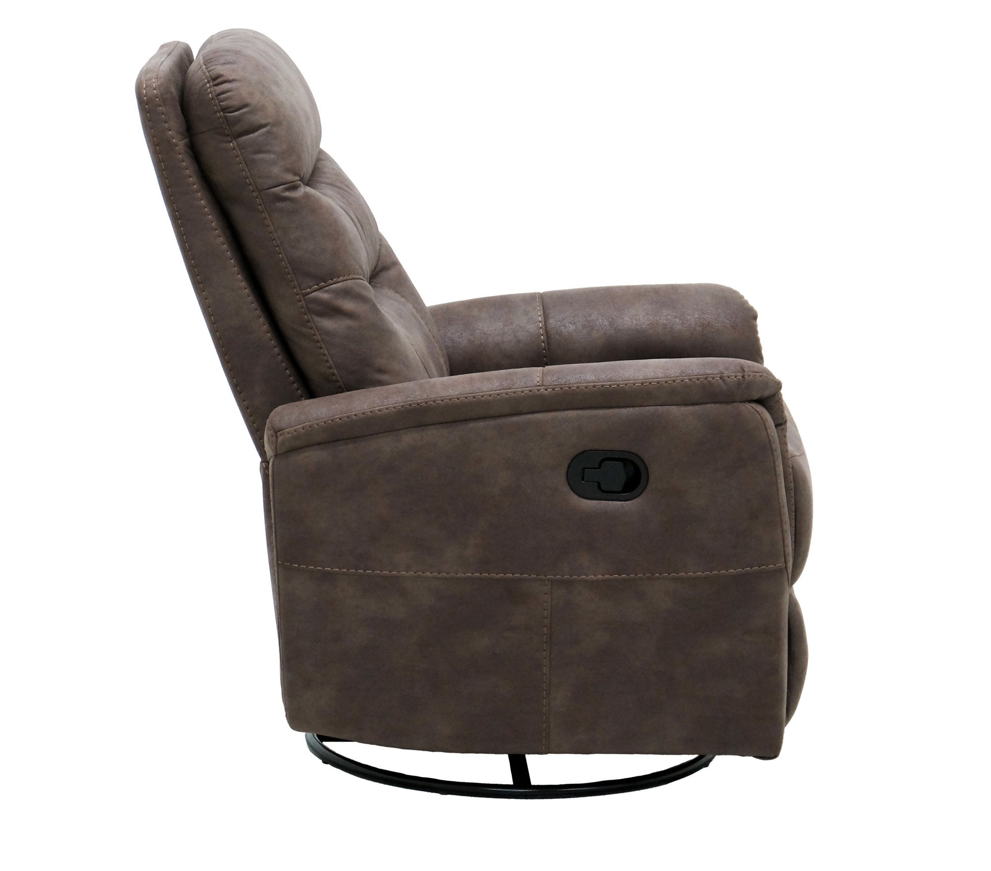 Korka Brown Swivel Gliding Recliner Brown Foam Engineered Wood