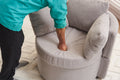 029 Teddy Fabric Swivel And Storage Chair With Back Cushion For Living Room,Light Gray Light Gray Primary Living Space Modern Foam Teddy