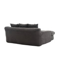 Coolmore Chenille 2 Seater Lazy Sofa With 5 Back Pillows,Comfy Sofa Deep Seat Couch For Living Room,Club Gray Gray Foam Chenille 2 Seat