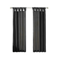 Twist Tab Lined Window Curtain Panel Black 50X108