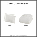 Comforter Mini Set Ivory Full Queen Full Ivory Cotton