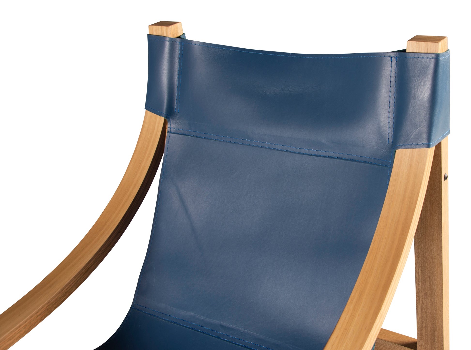 Lima Cobalt Leather Sling Blue Blue Wood