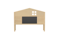 Headboard Storage Cabinet For Full Size Montessori Floor Bed Natural,Freely Collocation Natural Mdf