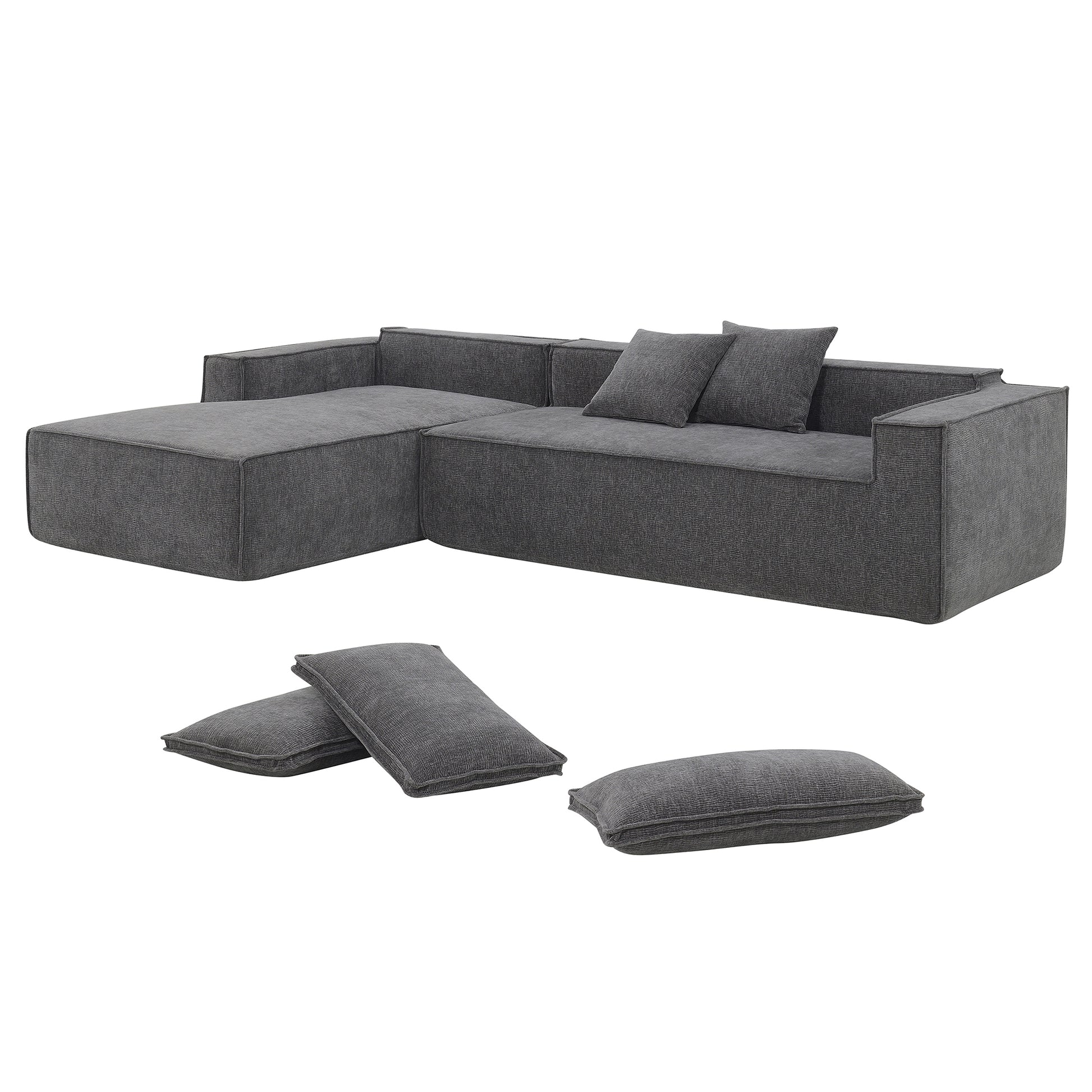 9587G Package Gray Chenille 1 Seat
