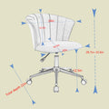 Home Office Chair, Velvet Fabric Swivel Flower Shape Computer Desk Chair For Home Office Or Bedroom Camel Foam Polyester Blend