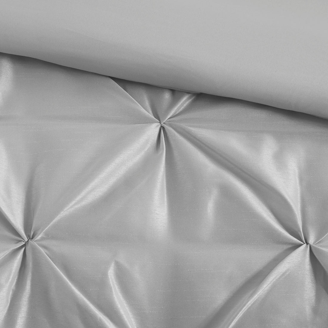 7 Piece Tufted Comforter Set Grey Full Full Grey Polyester