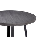 Rustic Distressed Solid Wood Round Dining Table Grey Gray Pine Pine