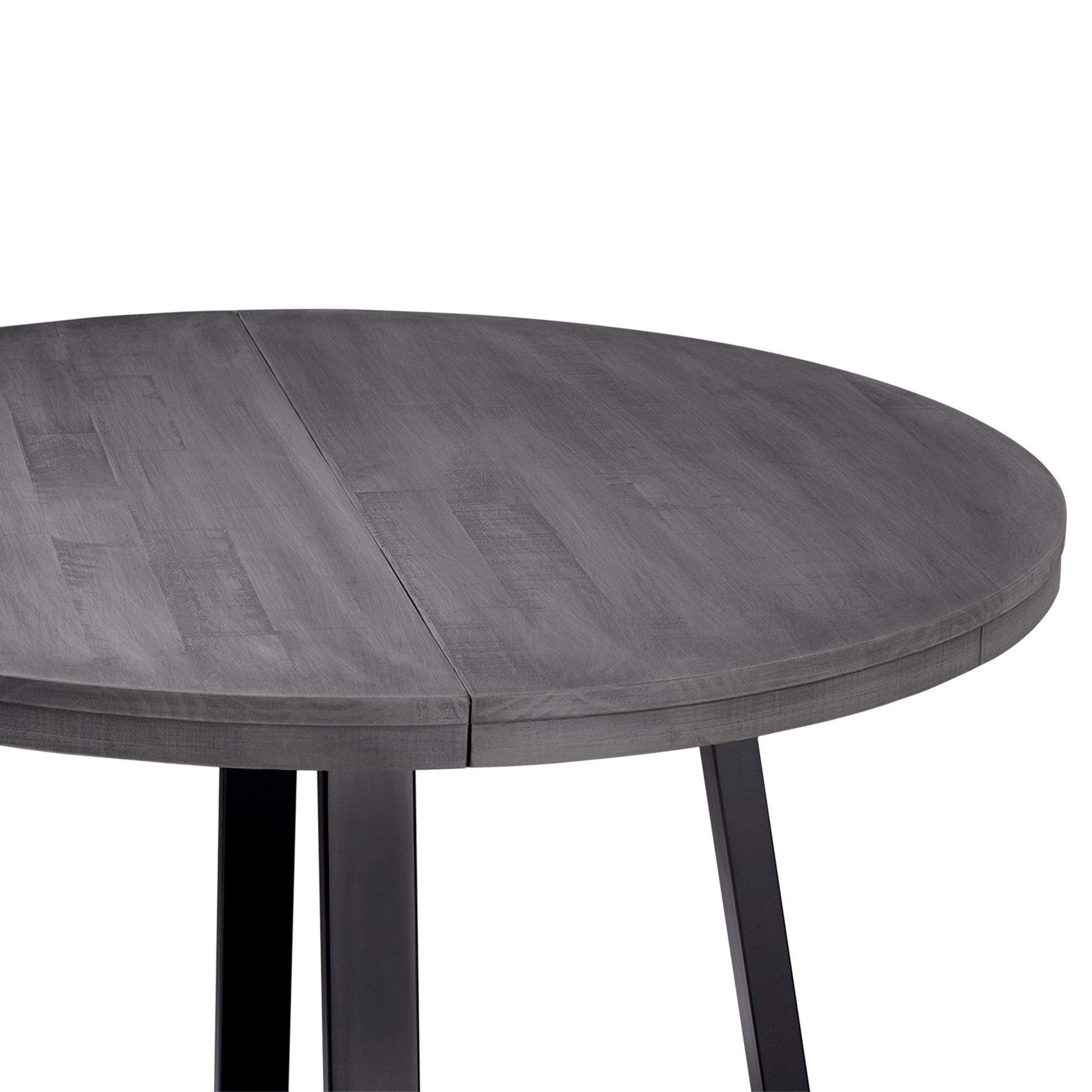 Rustic Distressed Solid Wood Round Dining Table Grey Gray Pine Pine