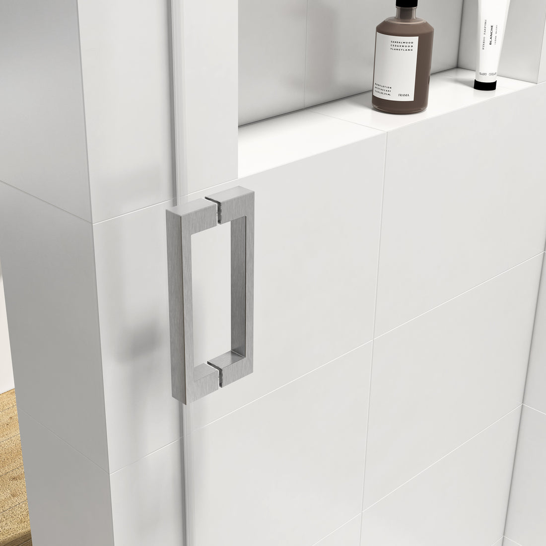 Shower Door Handle Only, 24D01P15 Bnx Brushed Nickel Stainless Steel