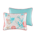 7 Piece Cotton Sateen Comforter Set Coral Cal King California King Coral Cotton