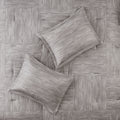 7 Piece Printed Seersucker Comforter Set Grey Cal King California King Grey Polyester