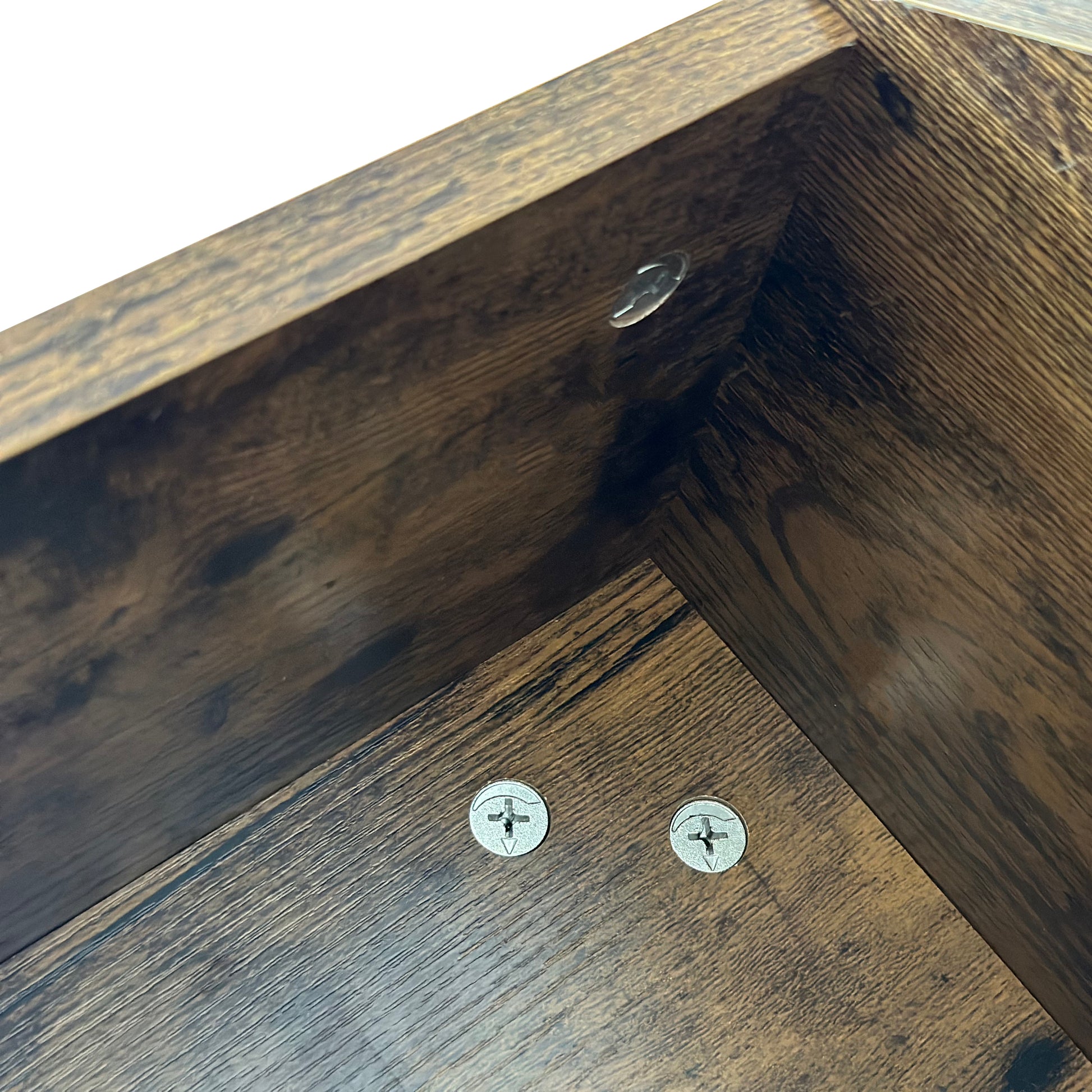 23.62'' Hexagonal Coffee Table Side Table Nightstand Antique Wood Antique Brown Mdf