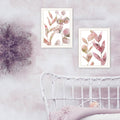2 Piece Vignette Meadow Flora Botanicals I & Ii Framed Wall Art For Living Room, Abstract Wall Art Print For Home Decor, Bedroom Wall Art By Bluebird Multicolor Wood Paper