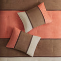 7 Piece Faux Suede Comforter Set Coral King King Coral Polyester