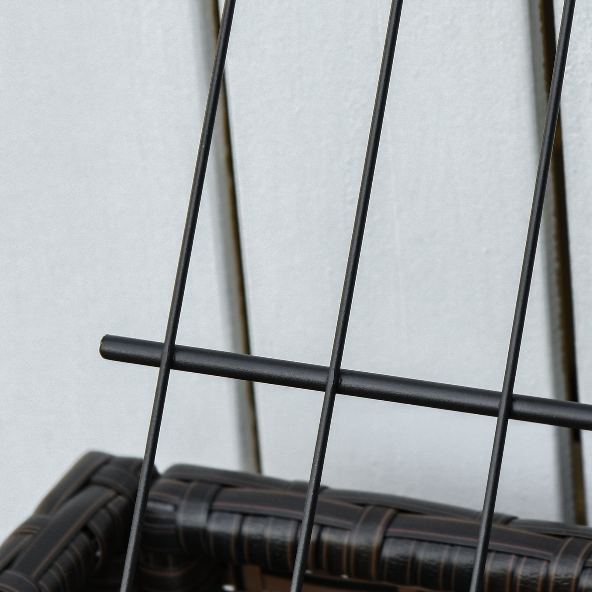 Outsunny Raised Garden Bed, Elevated Planter Box With Rattan Wicker Look, Tool Storage Shelf, Portable Design For Herbs, Vegetables, Flowers, Brown Brown Rattan