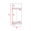Ambery 180 Armoire, Two Shelves, Double Door, Metal Rod, One Drawer White White Bedroom Modern Particle Board Particle Board