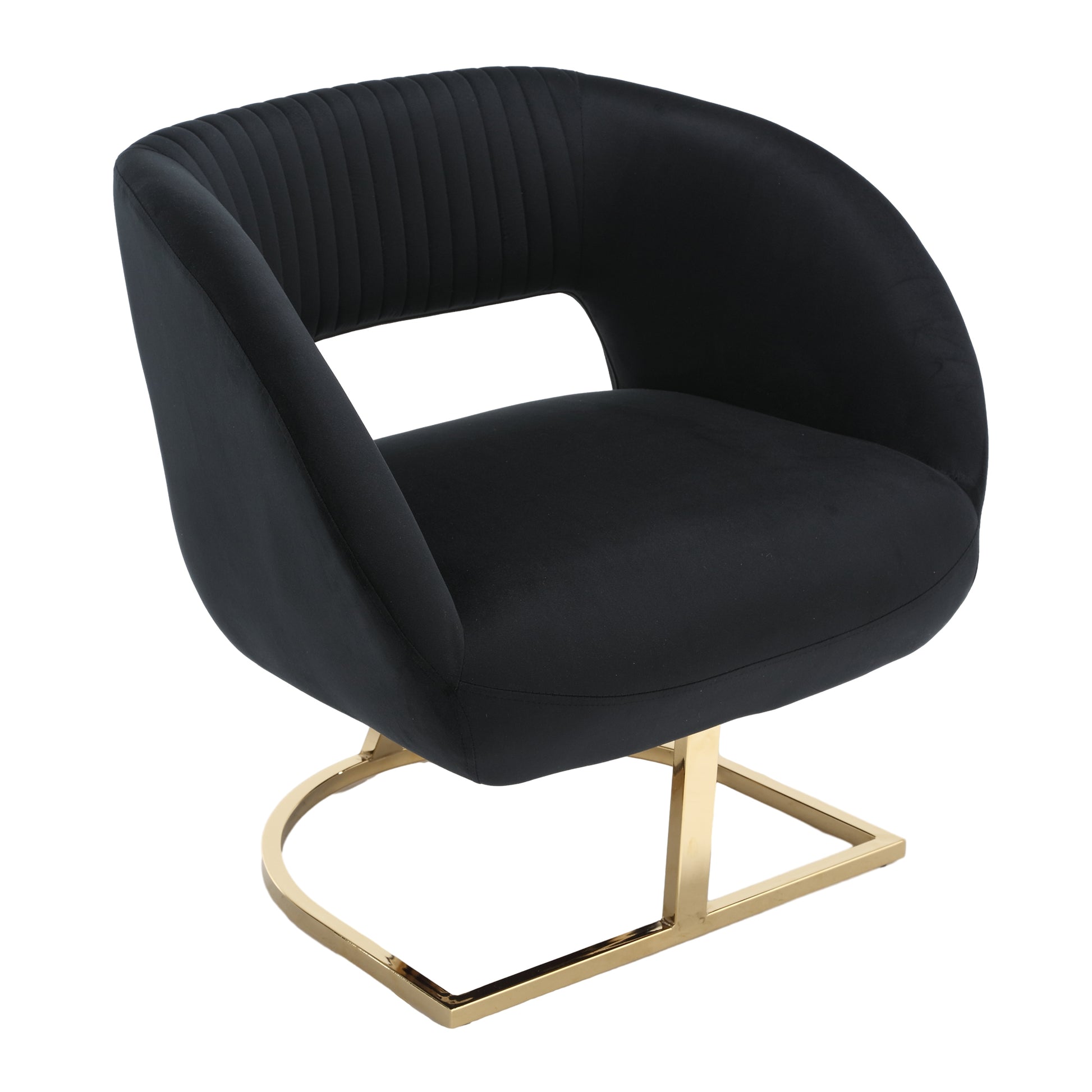 Coolmore Modern Chair With Velvet Fabric, Mid Century Chair With Wide Upholstered, Armchair For Living Room, Lounge, Bedroom Black Black Primary Living Space Foam Velvet
