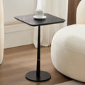 Mdf With Metal Feet, Square, Located In Living Space And Lounge Area, Coffee Table, Computer Desk, Black, 15.74