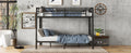 Metal Full Xl Over Queen Bunk Bed For Teens And Adults,Space Saving Noise Reduced No Box Spring Needed Expect Arrive Date 2024 6 27 Full Xl Black Metal