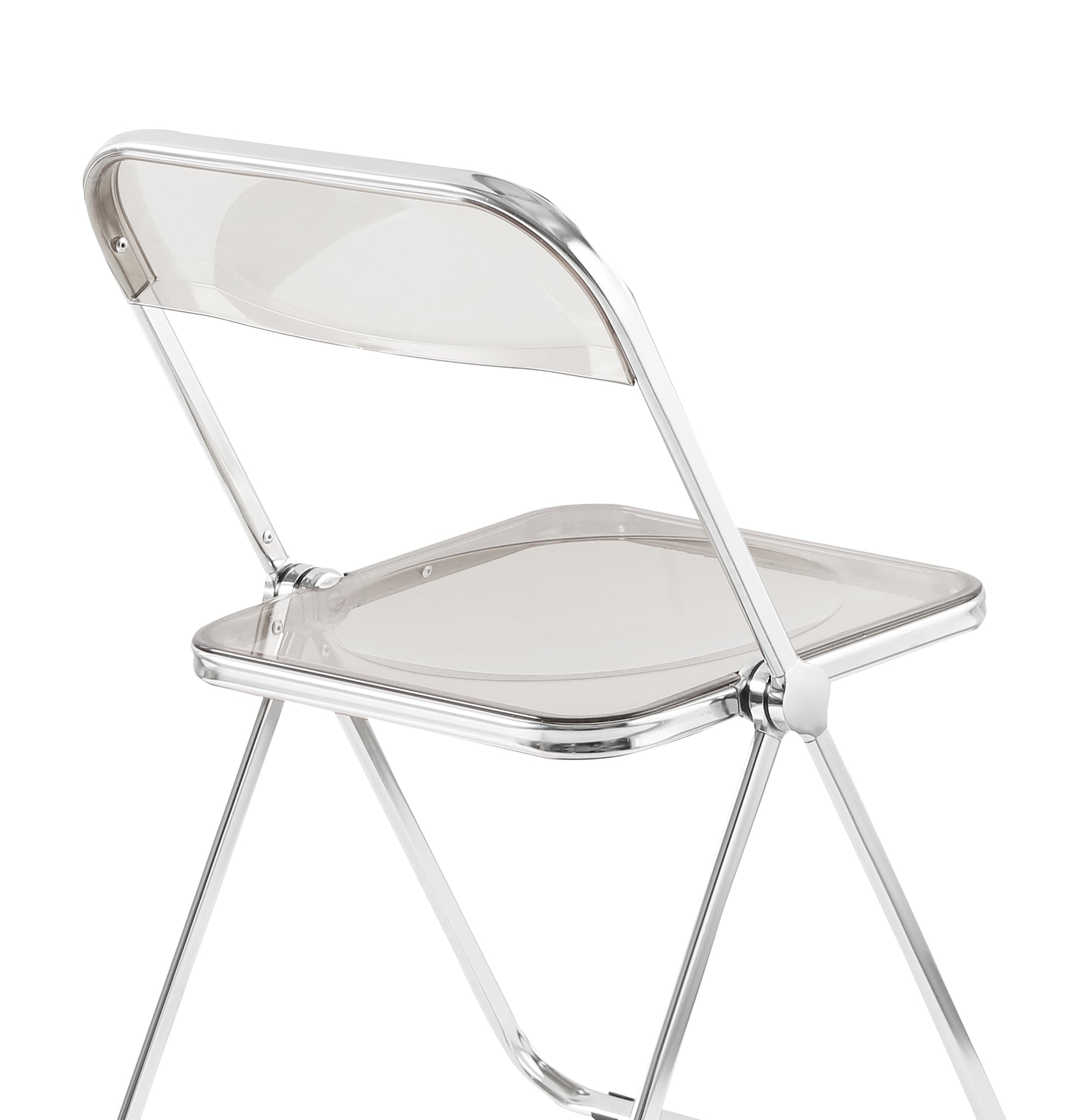 Folding Chair Transparent Chairs Ghost Stackable Crystal Folding Chair Pc Plastic Living Room Seat Chrome Frame And Foldable Acrylic Chair Fo O Clear Clear Pc