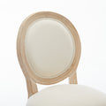 Solid Wood Bar Stools Set Of 2, Classic French Country Wooden Barstools With Upholstered Seating Beige Fabric Wood Fabric