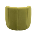 Coolmore Accent Chair With Ottoman, Mid Century Modern Barrel Chair Upholstered Club Tub Round Arms Chair For Living Room Bedroom Office Olive Green Velvet Olive Green Foam Velvet