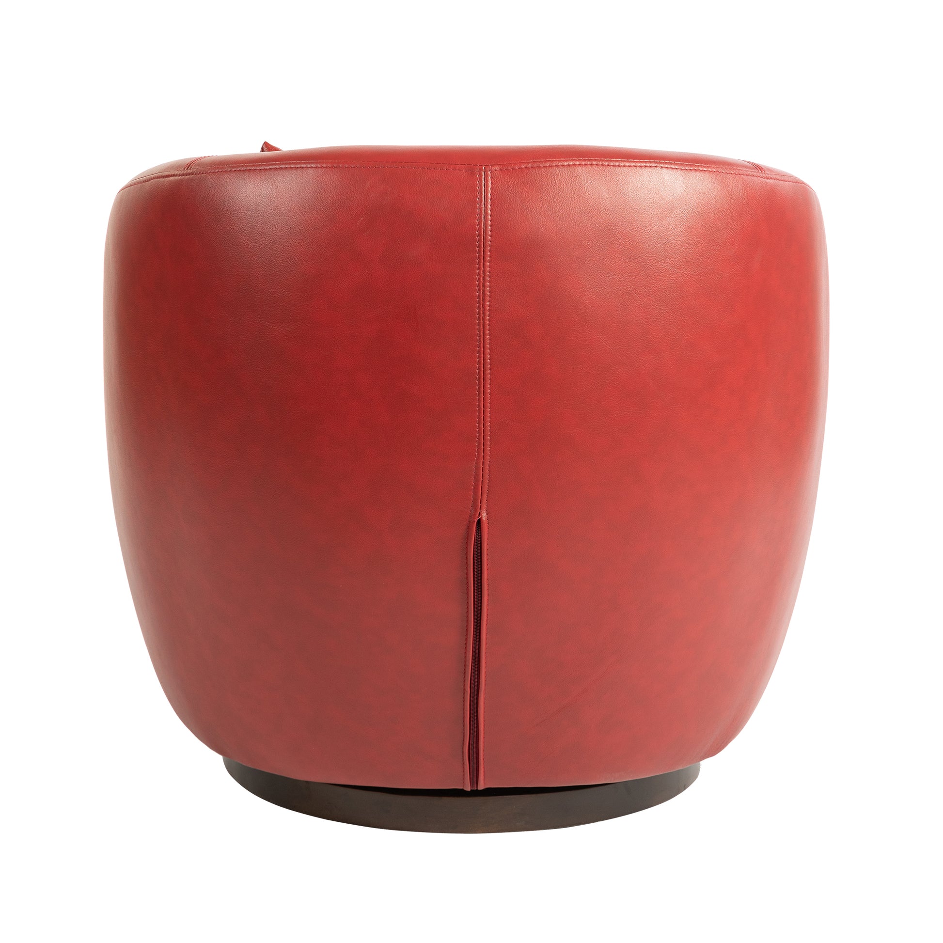 Upholstered Swivel Barrel Armchair With Storage Modern Living Room Side Chair For Bedroom Office Reading Spaces Pu Red Red Foam Upholstered
