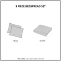 3 Piece Velvet Quilt Set Grey Full Queen Full Grey Cotton