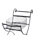 Well Designed Metal Utility Cart & Stand, Black Black Steel