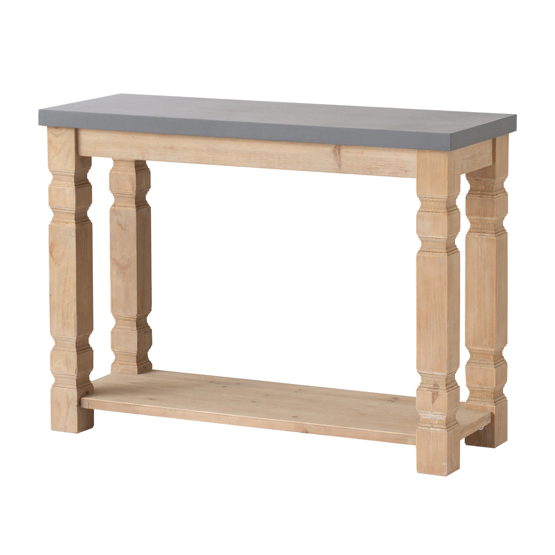 42X15.7X31" Console Table Brown Gray Wood