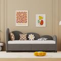 Twin Size Twin Size Bed Frames With An Another Bed Frame, Velvet Upholstered Daybed, Modern Sofa Bed Daybed Frame For Bedroom Living Room, Suitable For Living Room, Kids Room, Bedroom Ddry Gray Dark
