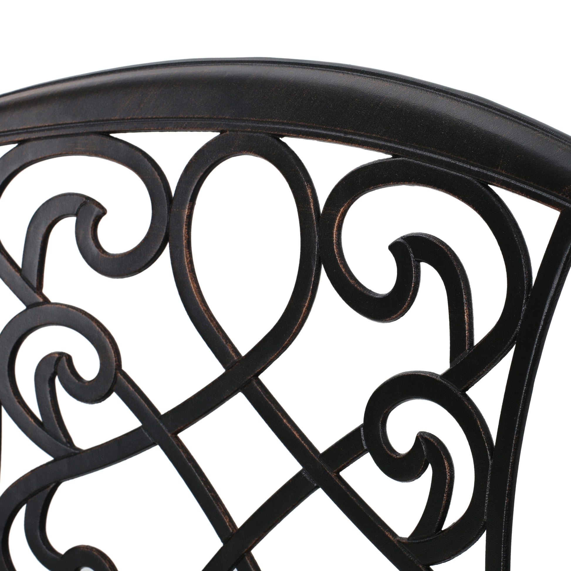 Waterbury Cast Barstool Copper Mildew Resistant Cushion Garden & Outdoor Antique,Casual,Classic Metal