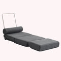 Single Sofa Chair Foldable Single Sofa Bed With Pillow,Portable Foldable Sofa Bed,Leisure Sofa Chair,Easy To Store,Made Ofand Wearable Linen,Dark Grey Dark Gray Modern Foam Linen