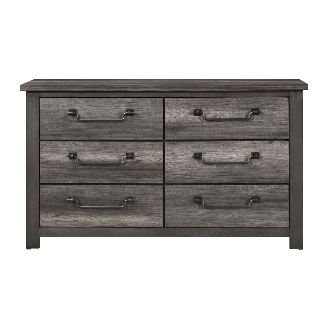 Gray Finish 6 Drawers Storage Dresser 1Pc Wooden Furniture Traditional Design Gray Wood
