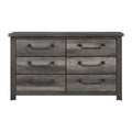 Gray Finish 6 Drawers Storage Dresser 1Pc Wooden Furniture Traditional Design Gray Wood