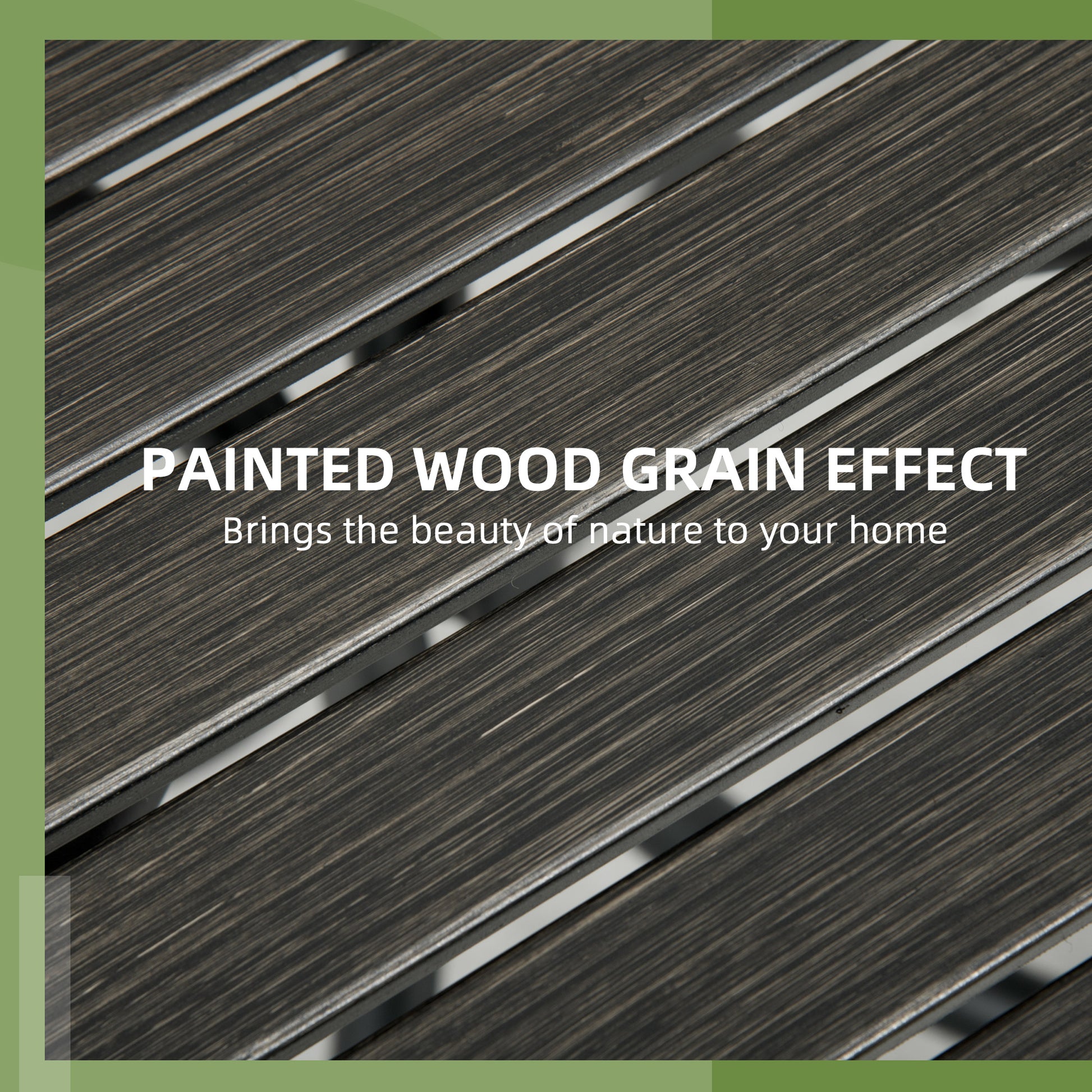 Outsunny Outdoor Side Table, 26" Round Patio Table With Steel Frame And Slat Tabletop For Garden, Backyard, Porch, Balcony, Distressed Gray Gray Steel