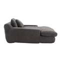 Coolmore Chenille 2 Seater Lazy Sofa With 5 Back Pillows,Comfy Sofa Deep Seat Couch For Living Room,Club Gray Gray Foam Chenille 2 Seat