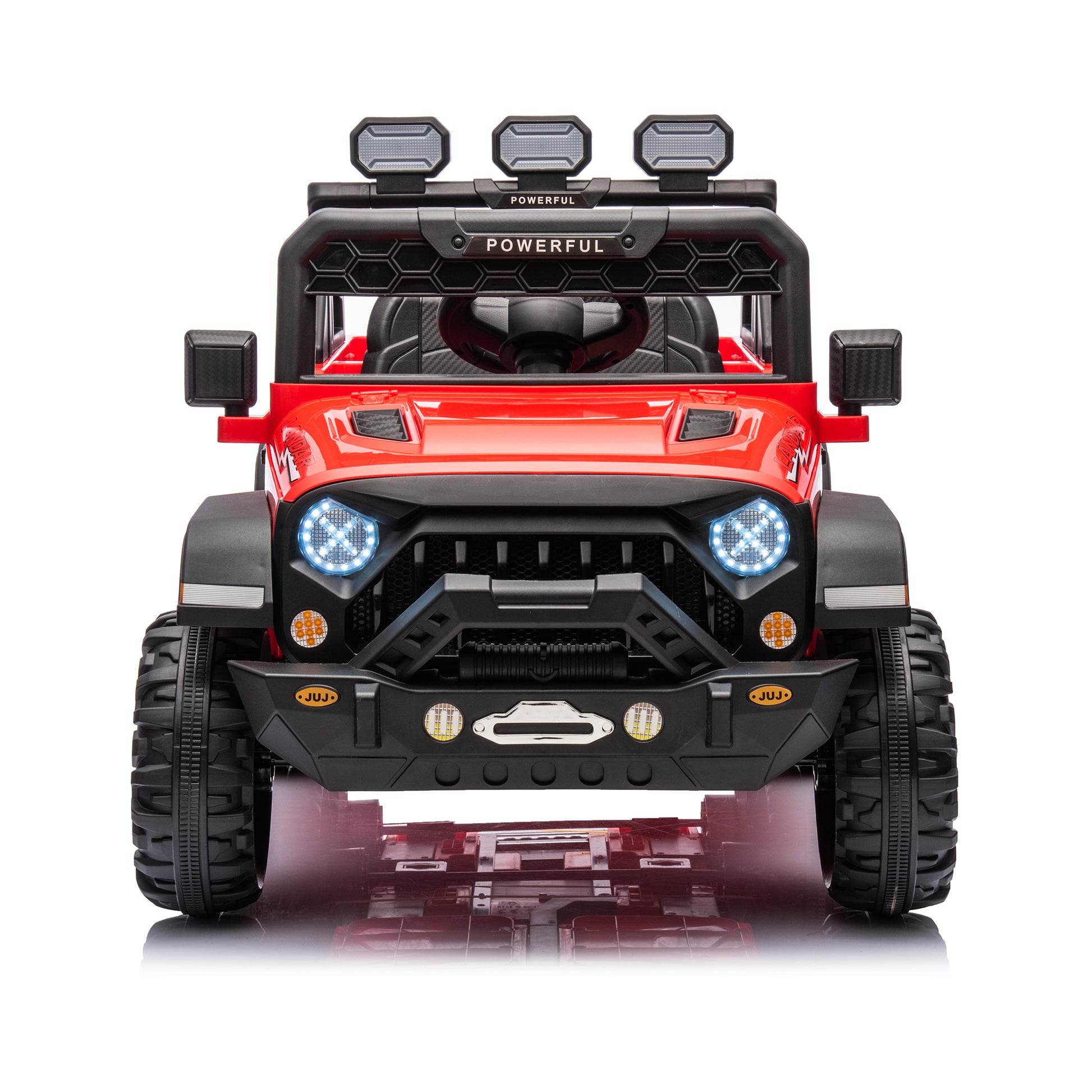 24V Ride On Large Pickup Truck Car For Kids,Ride On 4Wd Toys With Remote Control,Parents Can Assist In Driving,Bluetooth Music Version,Pickup Truck Design With Spacious Storage In The Rear. Red Polypropylene