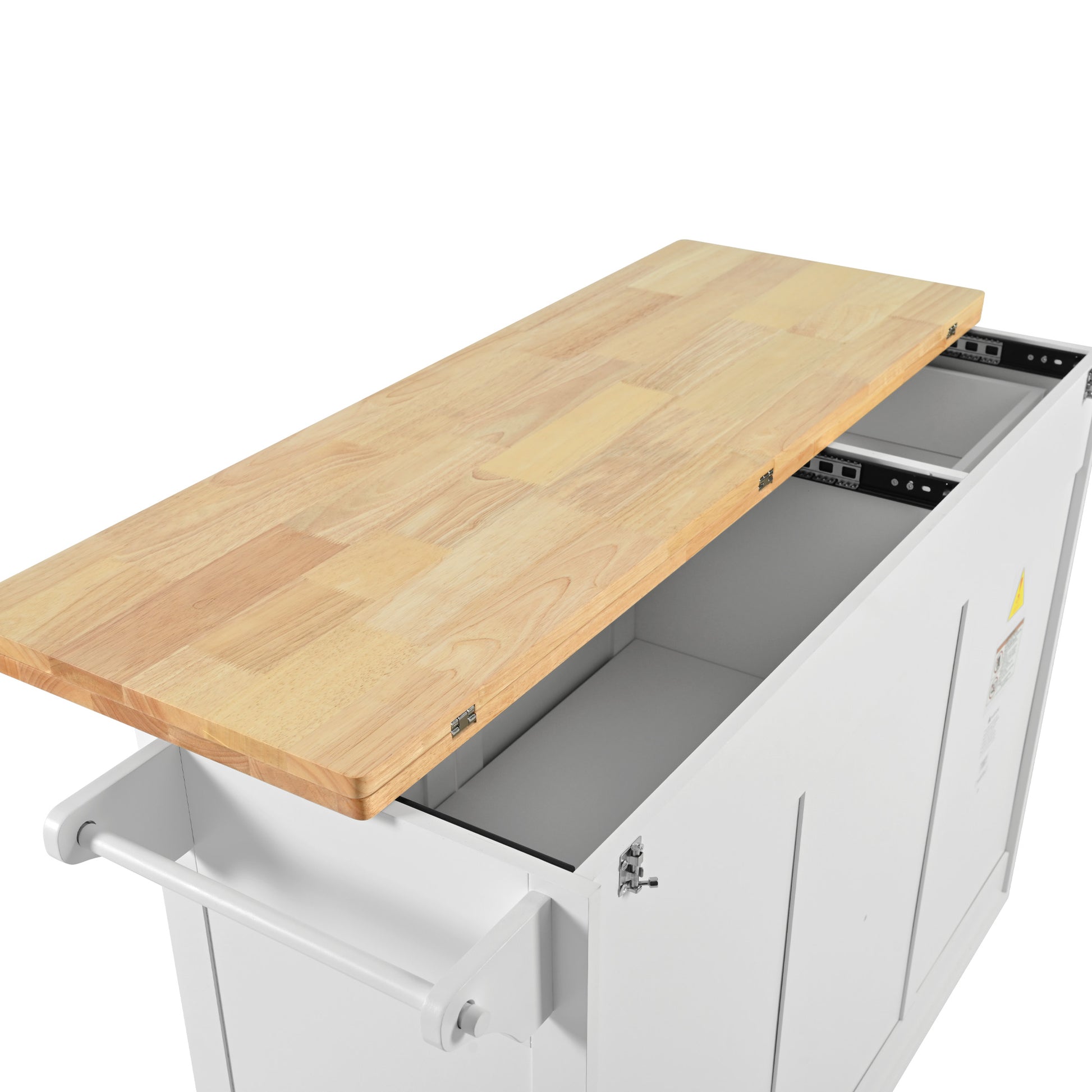 K&K Kitchen Island With Foldable Counter Top, Kitchen Storage Cart With Slide Out Shelf, Towel Rack And Drawer, Rolling Kitchen Cart On Wheels, For Kitchen, Living Room, Dining Room, White White Brown Kitchen Classic,Farmhouse,Luxury,Modern Rectangular