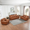 Magnum Leather Loveseat Brown Memory Foam Genuine Leather