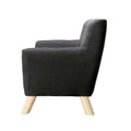 Jacey Kids Patchwork Chair Tuxedo Patchwork Black Dark Walnut Fabric