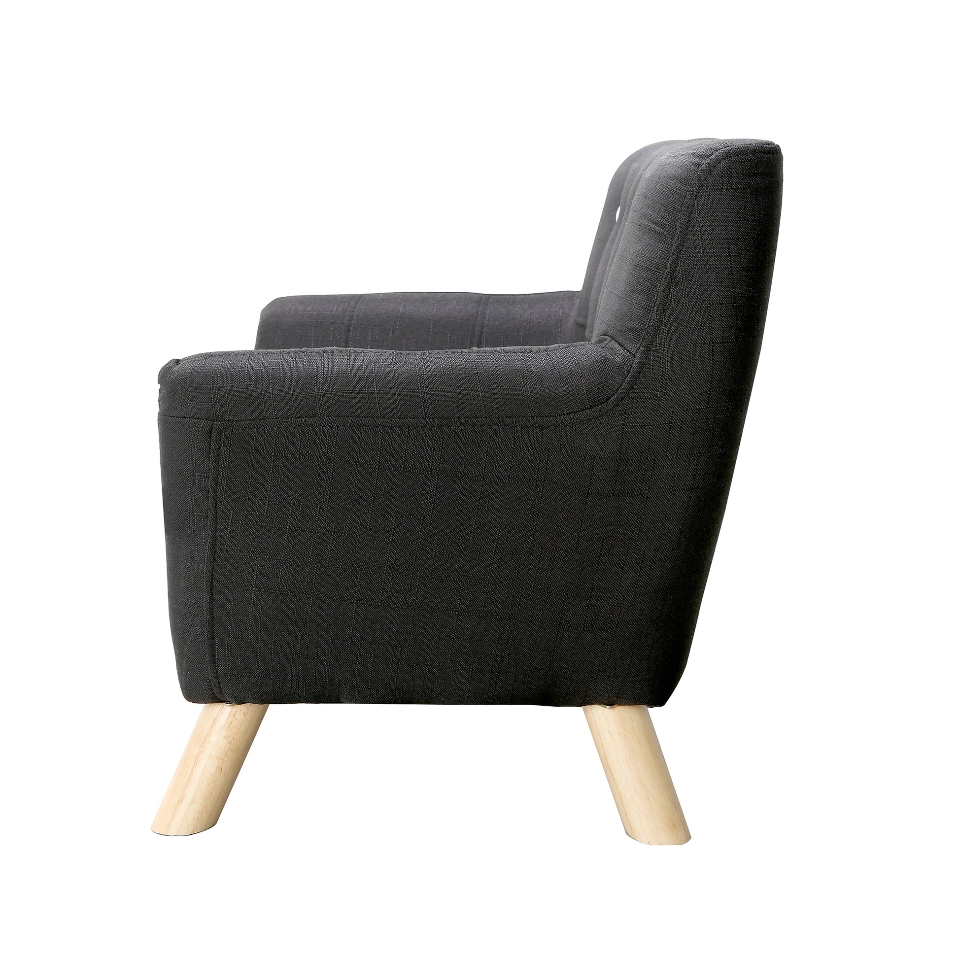 Jacey Kids Patchwork Chair Tuxedo Patchwork Black Dark Walnut Fabric